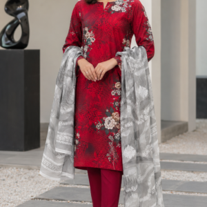 Crimson Rose Lawn 3-Piece Unstitched Suit
