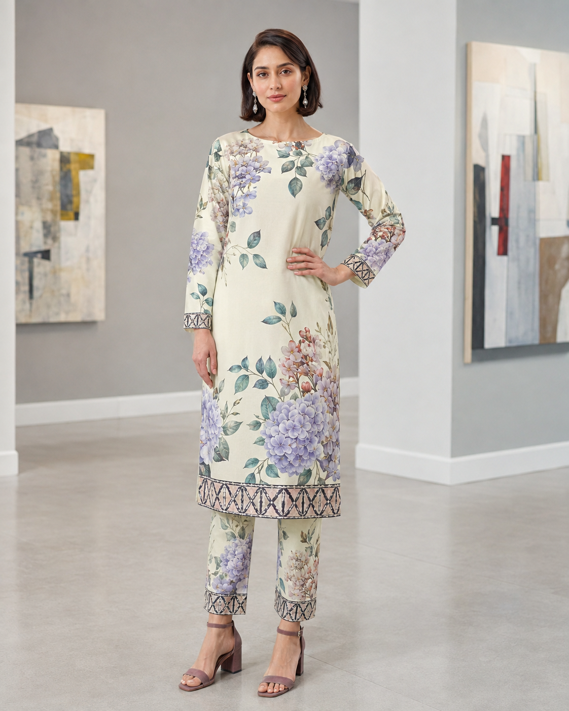 Ivory Hydrangea 2 Piece Collection