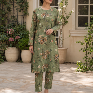 Mauve Garden Printed Cotton 2-Piece Unstitched Suit