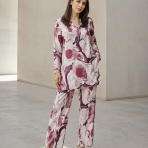 Midnight Petals Printed Cotton 2-Piece Unstitched Suit
