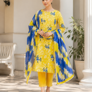 Sunshine Sapphire Lawn 3-Piece Unstitched Suit